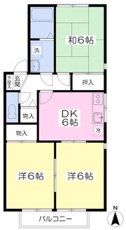 セントラルコート鷹子A棟の間取り画像