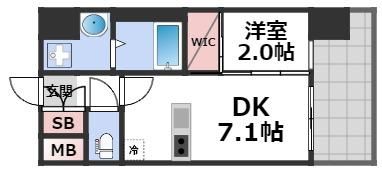セレニテ難波ミラク壱番館の間取り画像