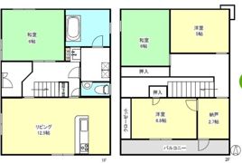 当新田戸建賃貸 K邸の間取り画像