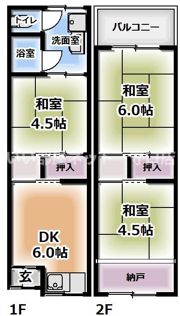 新橋町テラスハウスの間取り画像