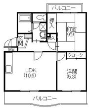 メディオ初生弐番館の間取り画像
