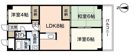 前田ハイツⅡの間取り画像