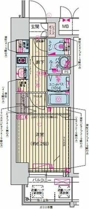 プレサンス天神橋筋六丁目ヴォワールの間取り画像