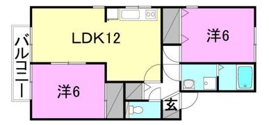 カーサ井上 C棟の間取り画像