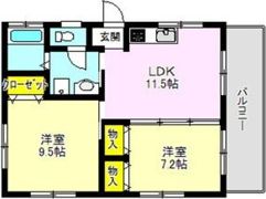 ハイツ冨所 赤土 2の間取り画像