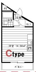 スタジオハゴロモの間取り画像