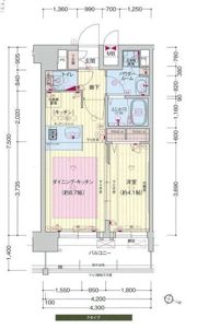 プレサンス梅田北ザ・ライブの間取り画像