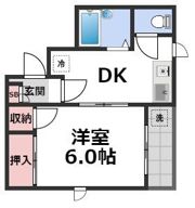 玉造クローバーハイツの間取り画像