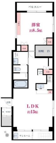 上目黒3丁目戸建2階の間取り画像