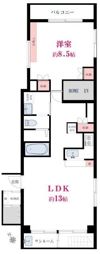 上目黒3丁目戸建2階の間取り画像