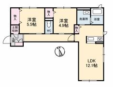 ベレオ中島田の間取り画像