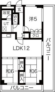 千里グランドハイツ宮脇の間取り画像