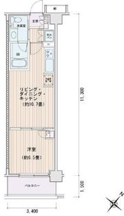 エスティメゾン豊洲レジデンスEの間取り画像