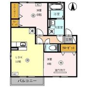 リビングタウン灯明寺 Bの間取り画像