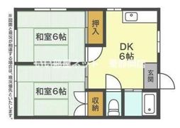 瀬名川3丁目 2DKの間取り画像