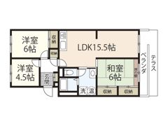 コープ野村牛田の間取り画像