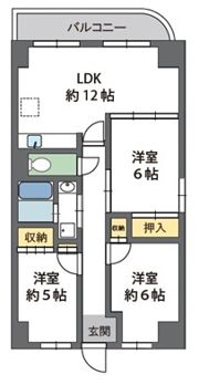 アソシアード高槻の間取り画像