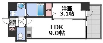 エスグランデ難波グランツの間取り画像