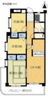 ハッピーコート芦屋の間取り画像