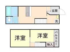 豊南町テラスハウスの間取り画像