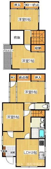 香西南町一戸建の間取り画像