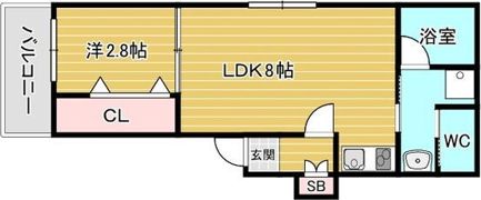 Chaton日新町の間取り画像