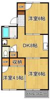 グリーンハイツ花房の間取り画像