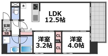 ルフォンプログレ南森町の間取り画像