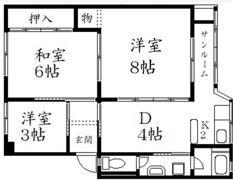 シャンティ浜野の間取り画像