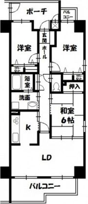 サーパス西古松Ⅰの間取り画像