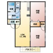 フレグランスヤスダC棟の間取り画像