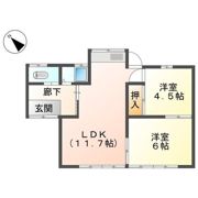 岩作早稲田貸家1の間取り画像