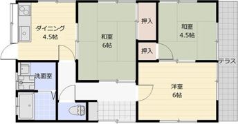江森貸家の間取り画像