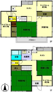 大道二丁目貸家の間取り画像