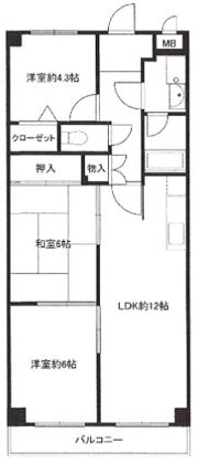 マーブルハイツ東和の間取り画像