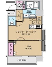 UURコート錦糸町の間取り画像