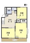 コーポ山陽C棟の間取り画像