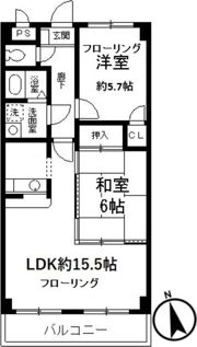 フローラ浦和の間取り画像