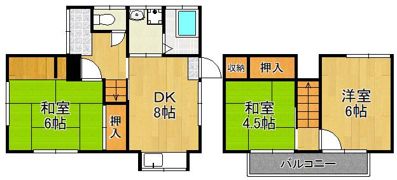 石田町14番貸戸建の間取り画像