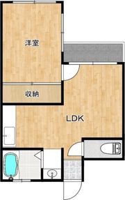 茄子作コーポの間取り画像