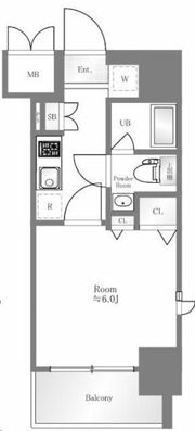 SHOKEN Residence横浜桜木町の間取り画像