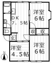メゾン有明 Aの間取り画像