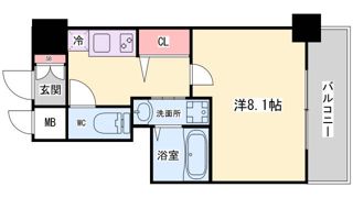 レジデンス三宮東グルーブの間取り画像