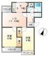 コーポラス中川の間取り画像