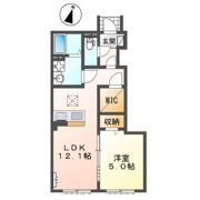 越谷市千間台西5丁目アパート新築工事の間取り画像