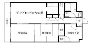 サンアイハイツの間取り画像