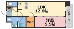 プレサンス心斎橋ニストの間取り画像
