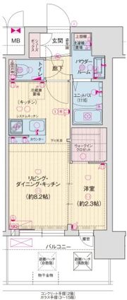ソルテラスKOBEハーバーランドARCOの間取り画像