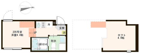 ハーモニーテラス梅田ⅩⅦの間取り画像