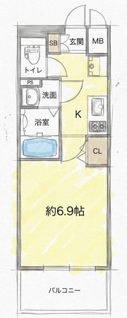 MELDIA CREST OSAKA NORTHの間取り画像